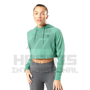 Jersey personalizado de alta calidad, último diseño, moda para mujer, Top corto, sudaderas con capucha, estilo de calle, moda Popular, Top corto para mujer, Sudadera con capucha - Product Image 4