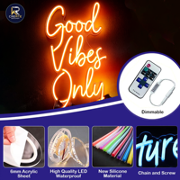 Interrupteur 3D en acrylique RGB 24V personnalisable avec transformateur, décoration néon pour lettres, signes, chiffres, intérieur et extérieur