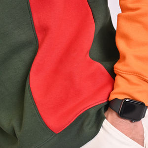 Sweat à capuche surdimensionné 100% coton de haute qualité pour hommes, épaule tombante, pull épais et épais en éponge, respirant et confortable - Product Image 4