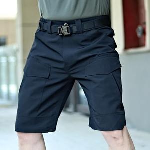 Pantalones cortos tácticos Cargo de verano para hombre, pantalones cortos de playa de punto transpirables con cintura elástica resistentes al desgaste y de secado rápido - Product Image 1