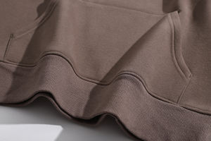 Sweat-shirt à capuche en éponge française 100% coton pour homme, poids lourd, coupe surdimensionnée, logo imprimé personnalisé, vêtements épais - Product Image 4