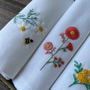 Serviettes en tissu de broderie serviettes de table lavables douces réutilisables pour la Table à manger OEM de dîner de famille de fête de mariage - Product Image 2