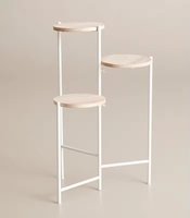 Support de plantes en métal durable, de qualité supérieure, finition dorée thermolaquée, couleur personnalisable, style simple et moderne pour la maison