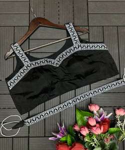 RICH LOOK PINK KOTA BORDER AVEC FIL À BRODERIE TRAVAIL SAREE SANS COUTURE BLOUSE QUOTIDIEN VÊTEMENT ETHNIQUE PRIX DE GROS - Product Image 5