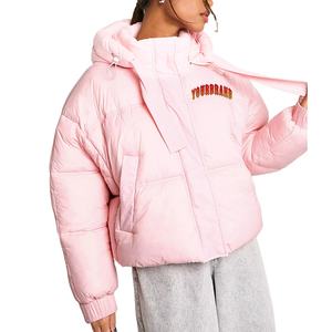 Chaqueta de Invierno Personalizada 2026 para Mujer, Abrigo Acolchado con Capucha, Chaqueta Corta de Plumón para Mujer - Product Image 1