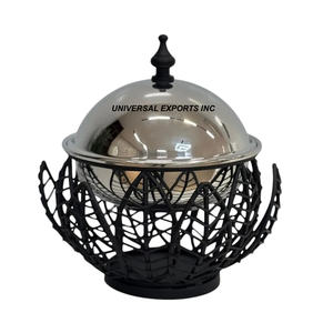 Olla de Metal con diseño de hojas, superventas, artículos de cocina de mesa, cazuela, clásico, elegante, nuevo calentador de alimentos de Metal - Product Image 1