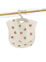 Bavoir pour bébé à couverture complète imprimé animaux de la forêt mousseline imperméable matériau TPU poche à bavette jetable pour les tout-petits approvisionnement OEM lavable