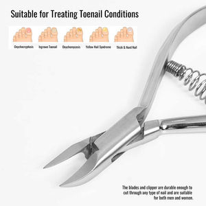 Ensemble de 3 pinces à ongles en acier inoxydable |   Outils pour poussoir à cuticules et à ongles |   Kit de manucure et pédicure professionnel à ouverture large |   Meilleur - Product Image 3