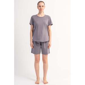 KADIN P.SUPREM O YAKA KISA KOL ETEGI OVAL SORT TAKIM - ฟูเม่ - ฟูเม่ - Product Image 4