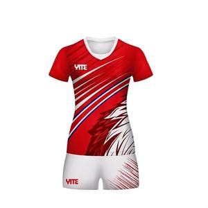 Vente en gros Ensemble d'uniformes de volley-ball Uniforme d'équipe personnalisé pour femmes Uniforme respirant en polyester avec impression par sublimation - Product Image 2