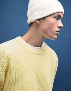 Suéter informal para hombre, Jersey de punto de invierno con cuello redondo, Jersey holgado de gran tamaño con logotipo personalizado, suéter exportador OEM para hombre - Product Image 2