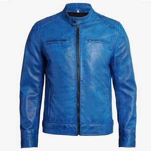 Chaqueta de Cuero para Hombre Impermeable en Existencia, Chaqueta de Cuero con Cuello Alto para Hombre, Chaqueta de Cuero de Talla Grande - Product Image 4