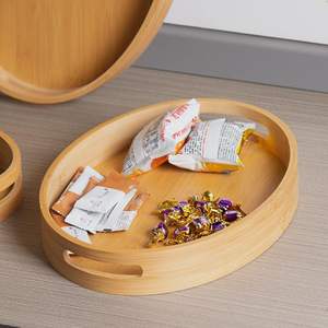 ถาดแสดงขนมขบเคี้ยวทำจากไม้ที่ทำด้วยมือถาดขนมอบรูปวงรีสำหรับงานนำเสนอในงานปาร์ตี้ที่เป็นมิตรต่อสิ่งแวดล้อม - Product Image 2