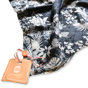 Modern Modesty Keiko Hijab Bufanda Navy Voal Traje diario de moda Mangas cortas Impresión digital de algodón alto al por mayor - Product Image 6