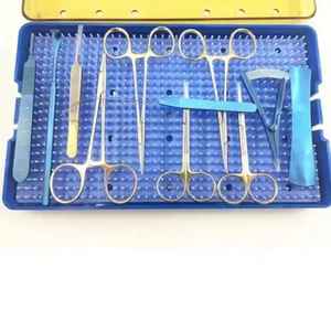 Juego de instrumentos oftálmicos de acero inoxidable simples para párpados dobles, pinzas para agujas, Kit quirúrgico cosmético profesional - Product Image 2