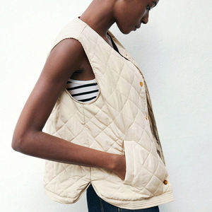 Chaleco Acolchado de Invierno 2025 Personalizable para Mujer, Ecológico, Transpirable, Cortavientos, Estilo Urbano Informal, Chaleco Moderno - Product Image 3