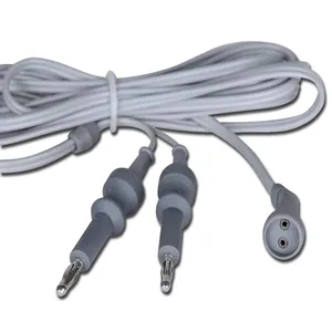 Kabel silikon Bipolar 3.0 M, konektor instrumen USA 2 Pin Plug konektor Generator 4mm steker pisang instrumen elektro