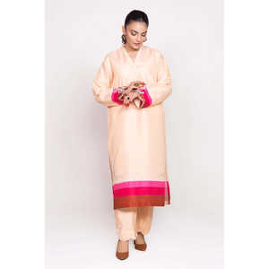 Chemise en satin pour femme, artisanat de couture, soie brute imprimée et brodée, modèle WGK-RSS-PE-2088 - Product Image 4