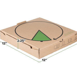 Boîte à pizza 12x12 kraft recyclée avec assiettes intégrées et conteneur de stockage convertible Boîtes à pizza robustes pour petites personnes - Product Image 2
