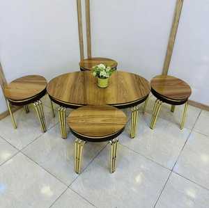 Mesa de centro redonda de estilo Simple y moderno de lujo, juego de comedor convertible para el hogar, oficina, taller, Bar, Villa, cocina, dormitorio, uso - Product Image 2