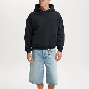 Sweat à capuche unisexe surdimensionné à épaules tombantes en coton 100% respirant, streetwear, hiver, tissu de haute qualité écologique - Product Image 2