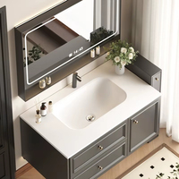 Lavabo rectangulaire en mélamine One Piece, à poser sur comptoir, en résine, avec couleurs personnalisables