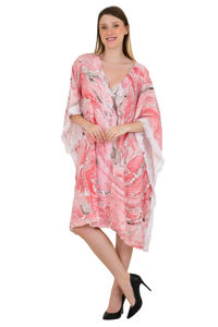 Nuevo vestido informal Bohemia traje de baño ropa de playa para mujer caftán fiesta encaje Bikini Camiseta tipo cubrir tamaño libre multicolor - Product Image 5