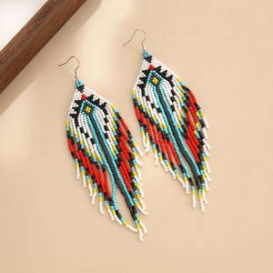 Boucles d'oreilles en textile de coton cousues à la main, broderie florale, forme ronde, bijoux statement, cadeau de mariage - Product Image 6