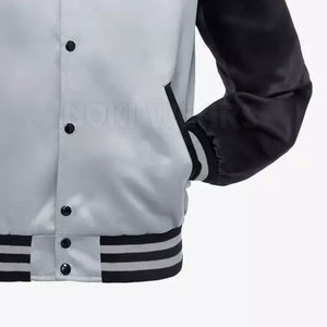 Vente directe d'usine veste Letterman en satin veste d'hiver Letterman en satin respirant de qualité supérieure - Product Image 5