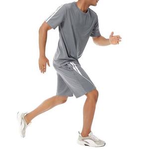 2025 venta al por mayor de conjuntos de chándal de manga corta de algodón de dos piezas de verano para hombres personalizados camiseta y conjunto corto para ropa de hombre de talla grande - Product Image 3