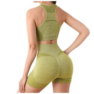 Conjuntos de entrenamiento para mujer, trajes de yoga, Sujetador deportivo y mallas de cintura alta, ropa de gimnasio, chándal - Product Image 1