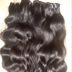 100% <b>Cheap</b> Natural Black Color Vendor 6*6 Closure Wavy Indian Temple Human Hair <b>Extensions</b> - Product Image 4