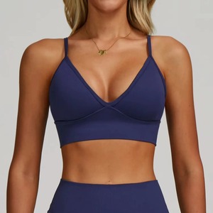 Soutien-gorge de yoga sans couture à fines bretelles pour femmes, hauts de fitness doux à séchage rapide pour la salle de sport, sous-vêtements respirants, soutien-gorge de sport pour le yoga - Product Image 1