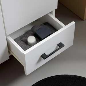 Ravenna Lamp <b>Mirror</b> Set with 105cm Bathroom Cabinet White <b>Doors</b> and Drawer - Product Image 6