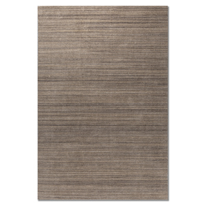 พรมโพลีเอสเตอร์ทำมือขนาดใหญ่ ลายทางสีเบจและสีน้ำตาล รูปทรงสี่เหลี่ยมผืนผ้า ขนาด 9x12 ฟุต สำหรับใช้ในห้องนอนและทางเดิน-รุ่น Hpl-59 - Product Image 1