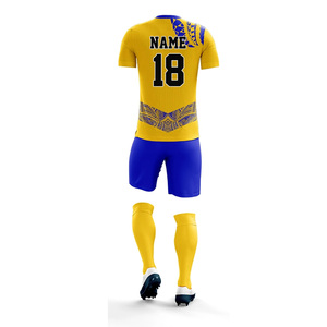 Poliéster sostenible Ligero Transpirable Diseño ecológico Ajuste clásico Hombres Equipo juvenil Ropa Uniforme de fútbol de estilo francés - Product Image 2