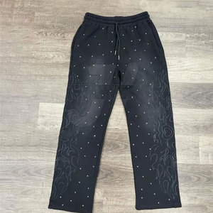 Meilleure qualité respirant hommes strass pantalon nouvelle mode Offre Spéciale Streetwear hommes strass pantalon - Product Image 2