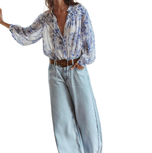 Venta al por mayor de ropa de fiesta y oficina, top de moda informal de primera calidad con flores, disponible a los mejores precios - Product Image 1