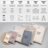 Sacs d'Emballage en Plastique Ziplock Noir Givré à Fermeture Éclair Fabriqués sur Mesure pour Vêtements avec Logo Personnalisé