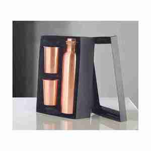 Bouteille d'eau en cuivre la plus vendue Logo Fabricant et exportateur d'Inde Bouteille d'eau large avec bouteille d'eau en cuivre de haute qualité - Product Image 5