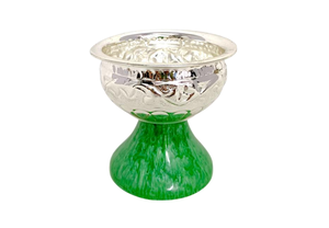 Bol de service de fête de qualité alimentaire durable en résine de métal argenté fait à la main pour restaurant à domicile et hôtel - Product Image 6