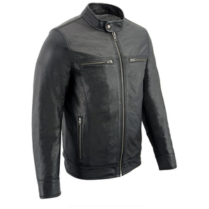 Best Sale Waterproof Leather <b>Jacket</b> For Men | Men's Fashion <b>Slim</b> <b>Fit</b> Leather <b>Jacket</b> for Men's With OEM ODM Service - Product Image 3