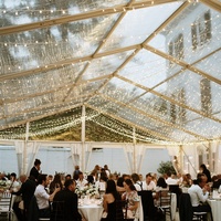 Grande Tente de Mariage de Luxe à Toit Transparent pour 100 Personnes, Chapiteau Transparent pour Dîner en Plein Air