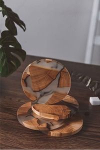 Ensemble de sous-verres en résine époxy et GARDEN-THEMED à thé en bois Modèle de tasse élégant Dessous de verre Bon prix pour une utilisation artisanale artisanale - Product Image 6