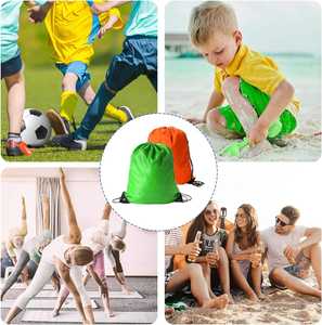 Sac à dos en nylon bicolore de haute qualité unisexe cadeau de voyage promotionnel en toile recyclée matériel disponible violet noir - Product Image 2