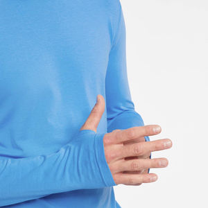 T-shirt à manches longues pour homme de qualité supérieure, personnalisé, en polyester recyclé, confortable, nouveau design, respirant, tricoté - Product Image 4