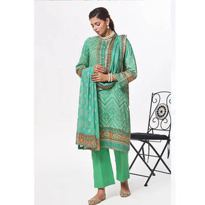 Conjunto de Shalwar Kameez de 3 Piezas para Mujer, Bordado Completo, de Alta Calidad, Secado Rápido, Ligero, para Todas las Temporadas, MOQ Bajo, Estilo Indio, 2025 - Product Image 3