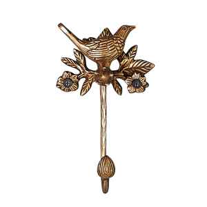 New design flower shaped antique gold finished iron hook for decor for bedroom organization for entryway organizer - Product Image 6