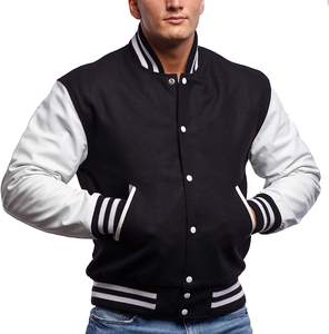 Chaqueta universitaria personalizada OEM de otoño para hombre, 100% poliéster, cuello mandarín, cierre de cremallera, transpirable, de secado rápido, chaquetas de calle - Product Image 2