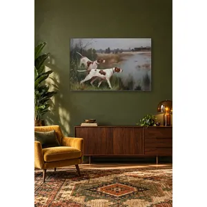Impression sur toile « Fida Two Pointers Tracking Along the Riverbank » - Product Image 1